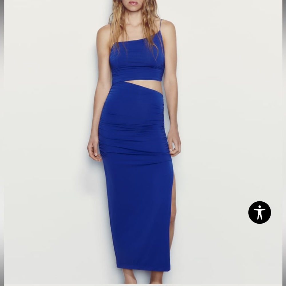 ZARA CUT OUT ASYMMETRICAL DRESS